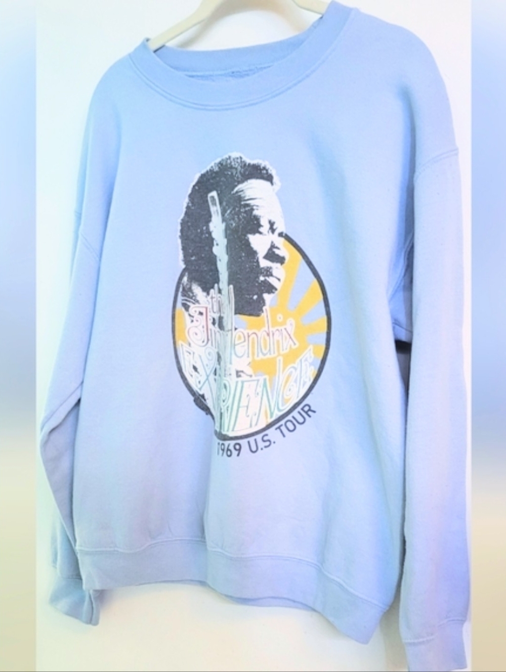 Vintage  Rare Jimmi Hendrix Electric Guitar Legend Graphic crewneck size M